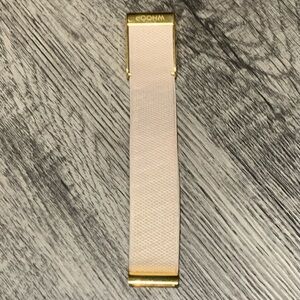 Whoop 4.0 luxeknit band strap with gold hardware